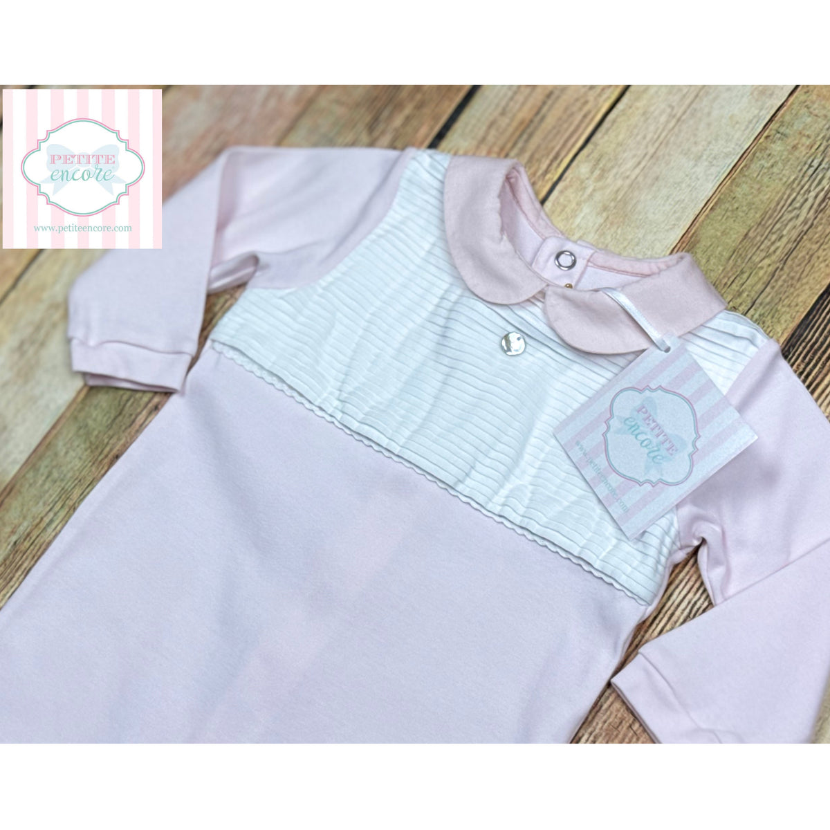 Combinaison Bébé Fille Petit Lem - Taille 6 Mois - Motif Floral Pieds Volants - Occasion Très Bon état