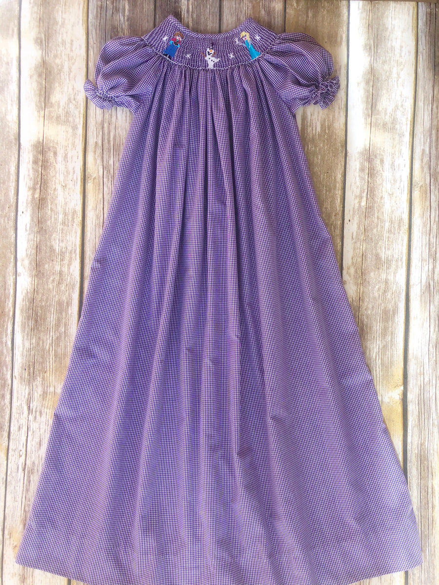 Frozen themed smocked dress – Petite Encore