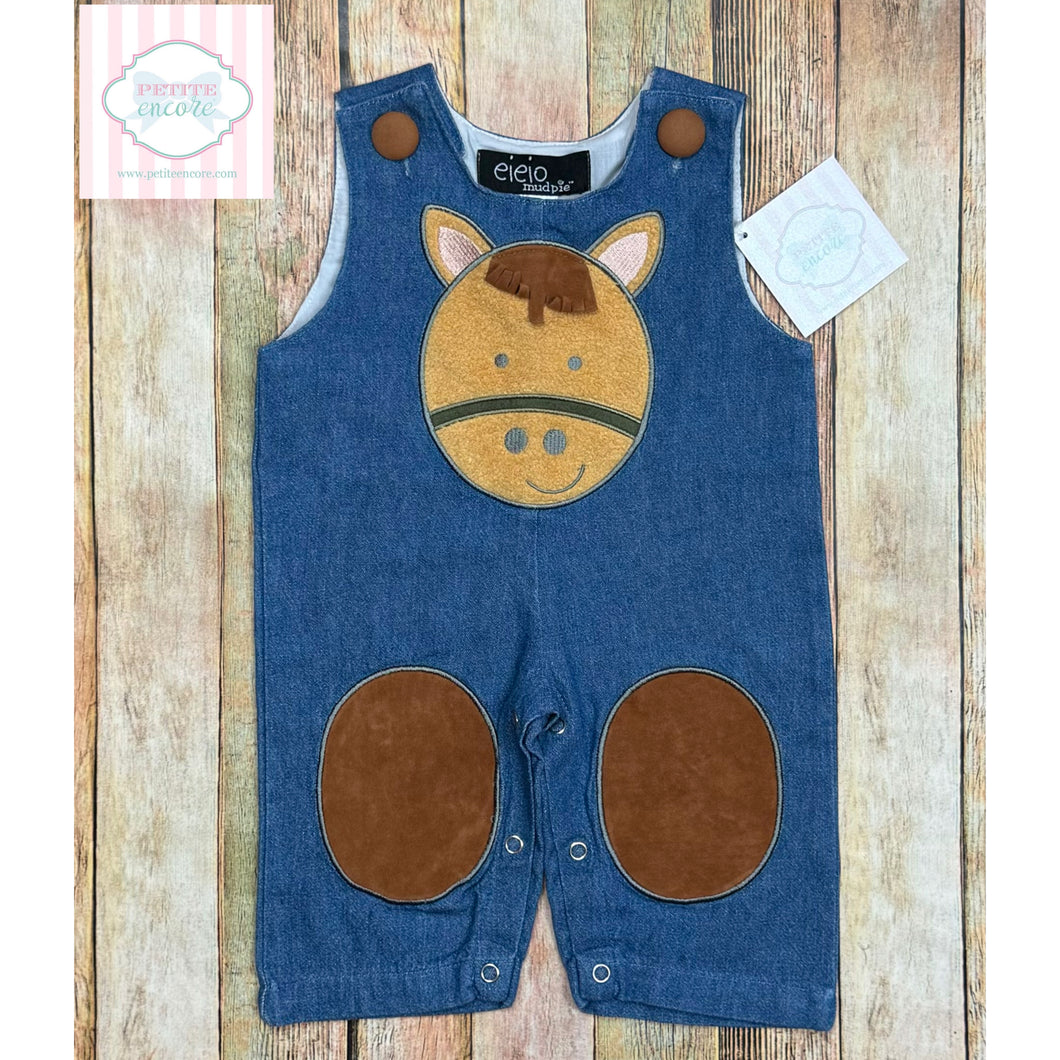 Mud Pie horse themed one piece 0-6m