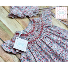 Smocked dress with bonnet 9m