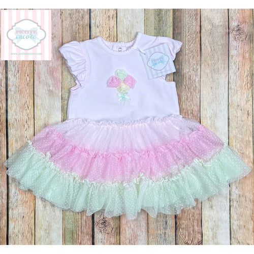 Little Me skirted one piece 9m