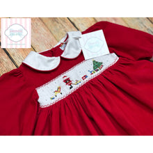 Christmas themed smocked dress 3m