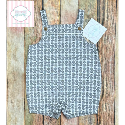 Janie and Jack pineapple overalls 0-3m
