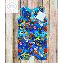 Fish themed bamboo one piece 9-12m