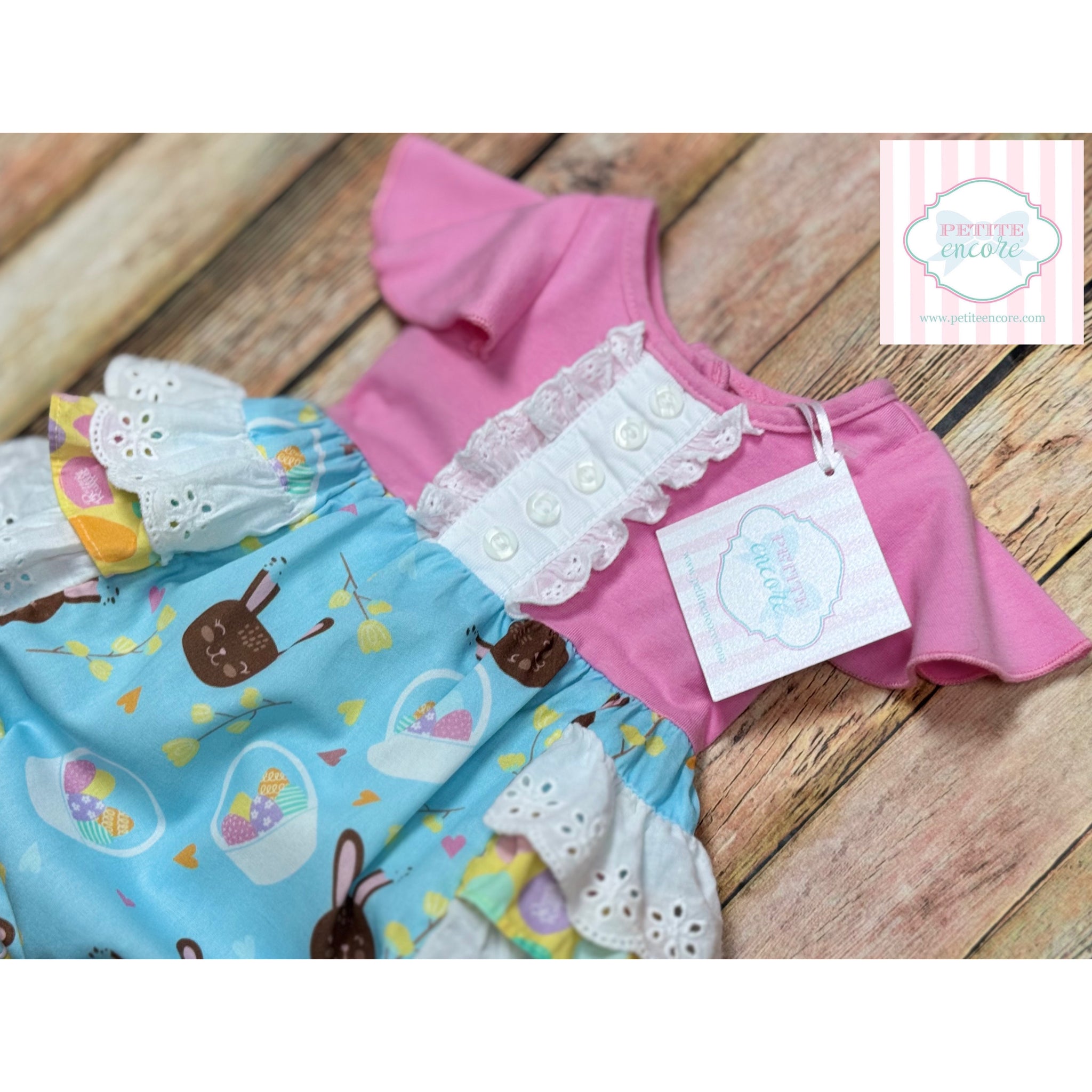 Ricrac & Ruffles Easter one piece 3-6m Ricrac & Ruffles Easter one piece 3-6m