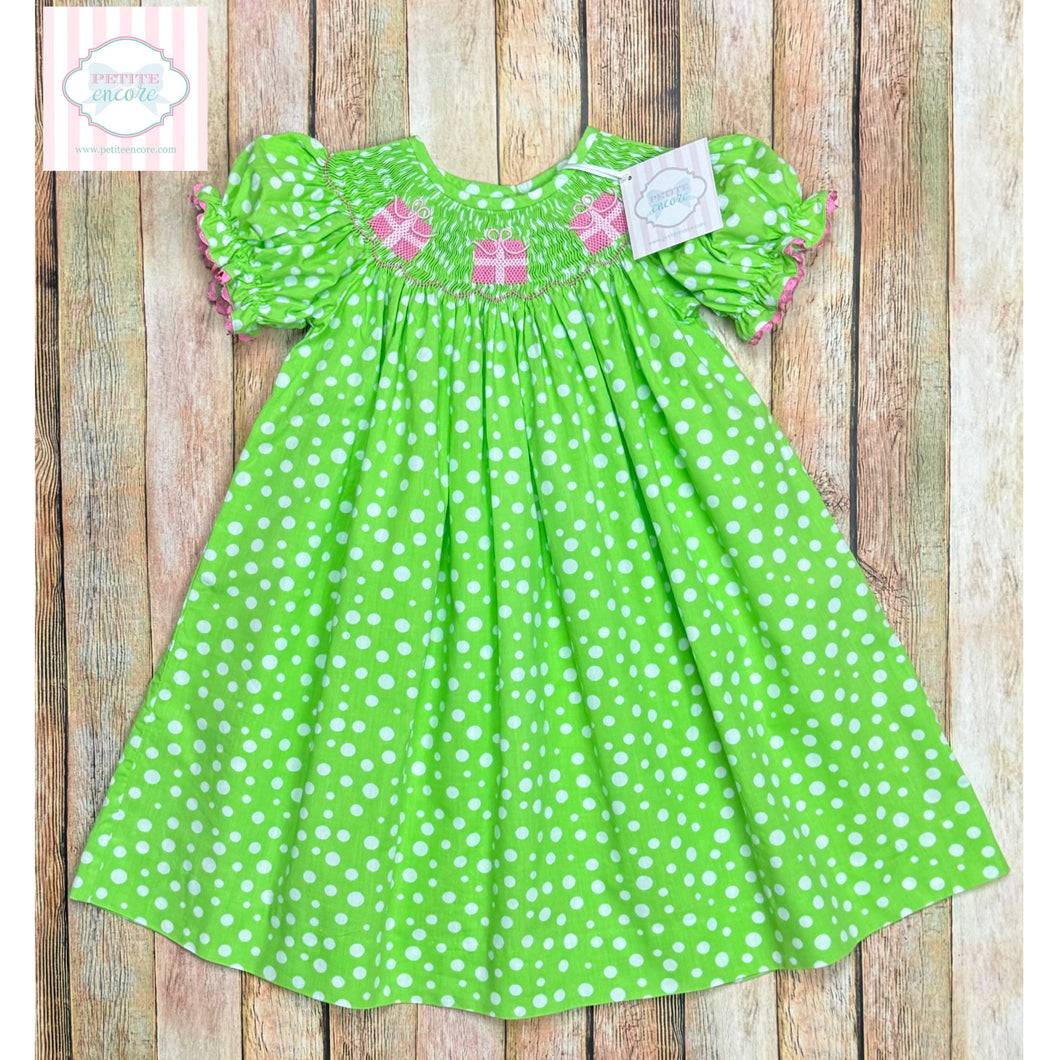 Sage & Lily smocked birthday dress 2T