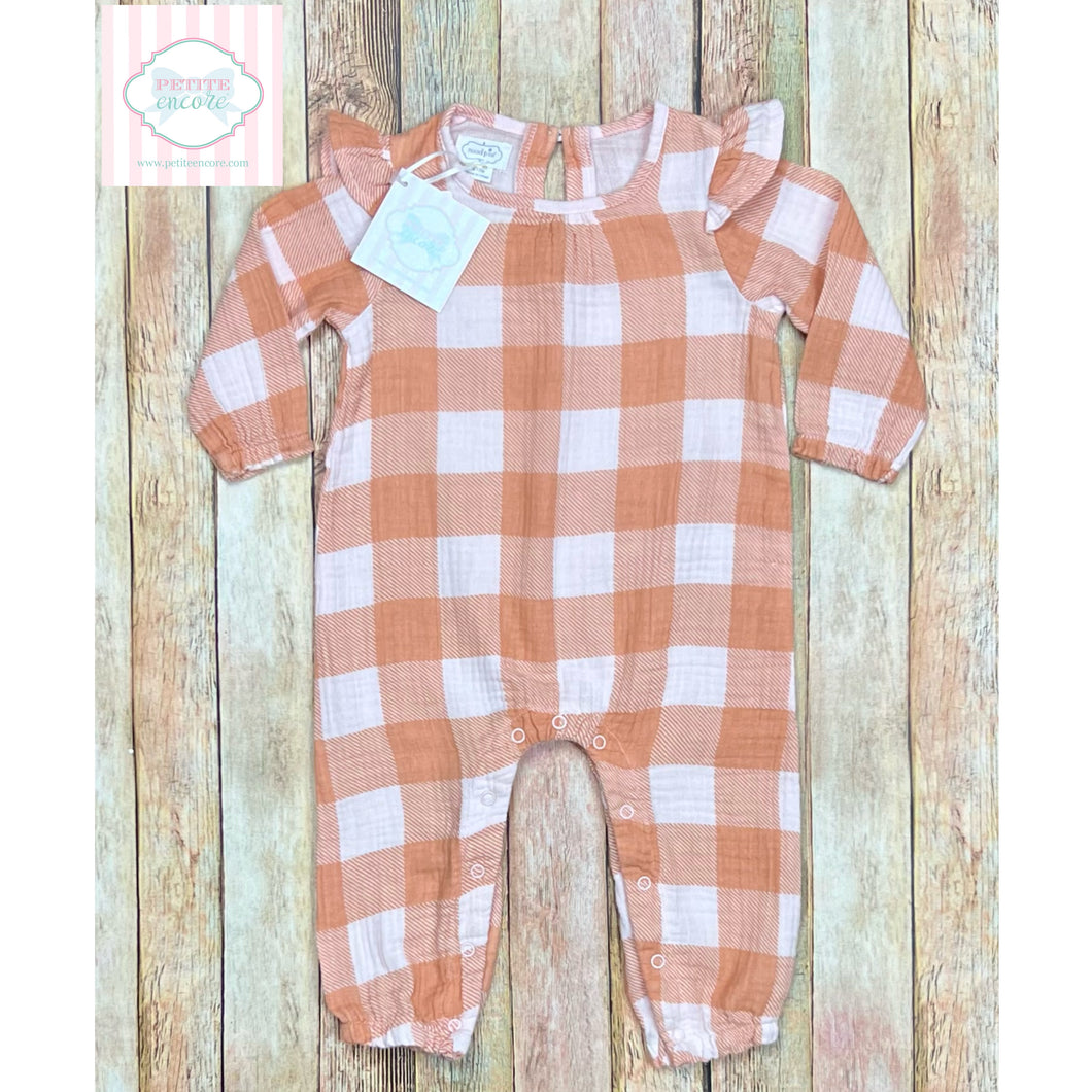 Mud Pie muslin one piece 9-12m