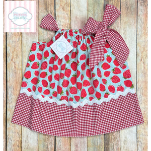 Strawberry themed dress 12m