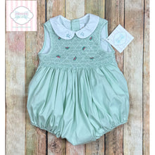 Antoinette, Paris watermelon themed smocked one piece 18m