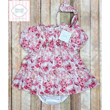 Janie and Jack floral dress with headband 12-18m
