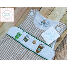 Coffee themed one piece 6-12m