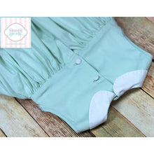 Antoinette, Paris watermelon themed smocked one piece 18m