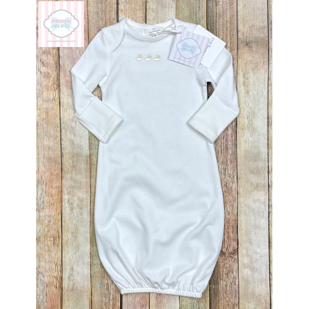 Duck themed gown 0-6m