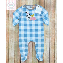 Mud Pie farm themed one piece 3-6m