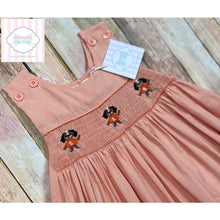 Puppy themed smocked dress 5