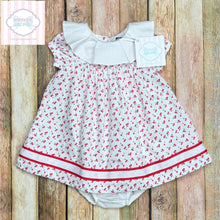 Janie and Jack cherry themed dress 0-3m