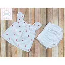 Strawberry themed two piece 9-12m