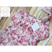 Janie and Jack floral dress with headband 12-18m