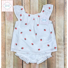 Strawberry themed two piece 9-12m