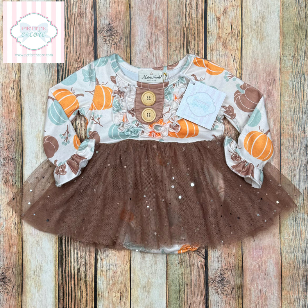 Fall themed one piece 3-6m