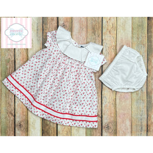 Janie and Jack cherry themed dress 0-3m