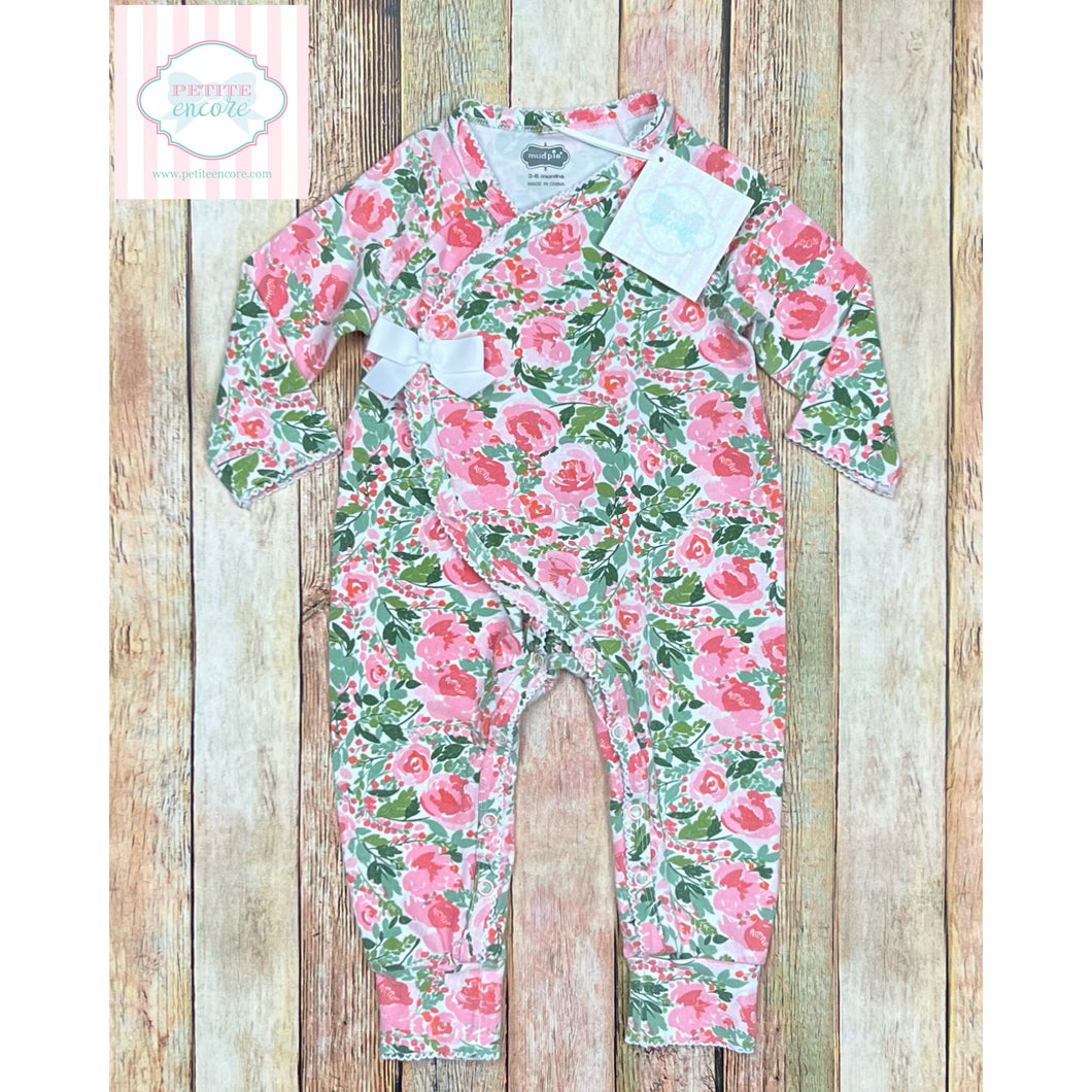 Mud Pie floral one piece 3-6m