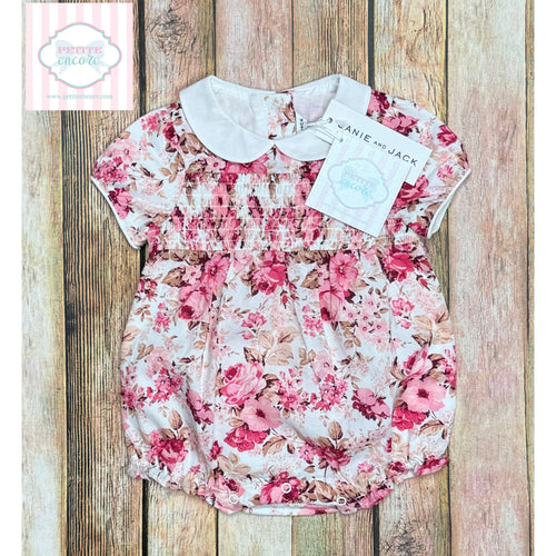 Janie and Jack floral one piece 0-3m