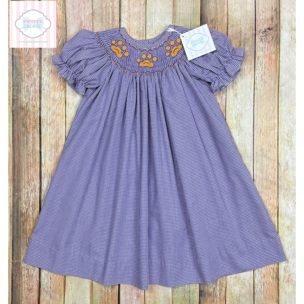 Clemson themed smocked dress 2T