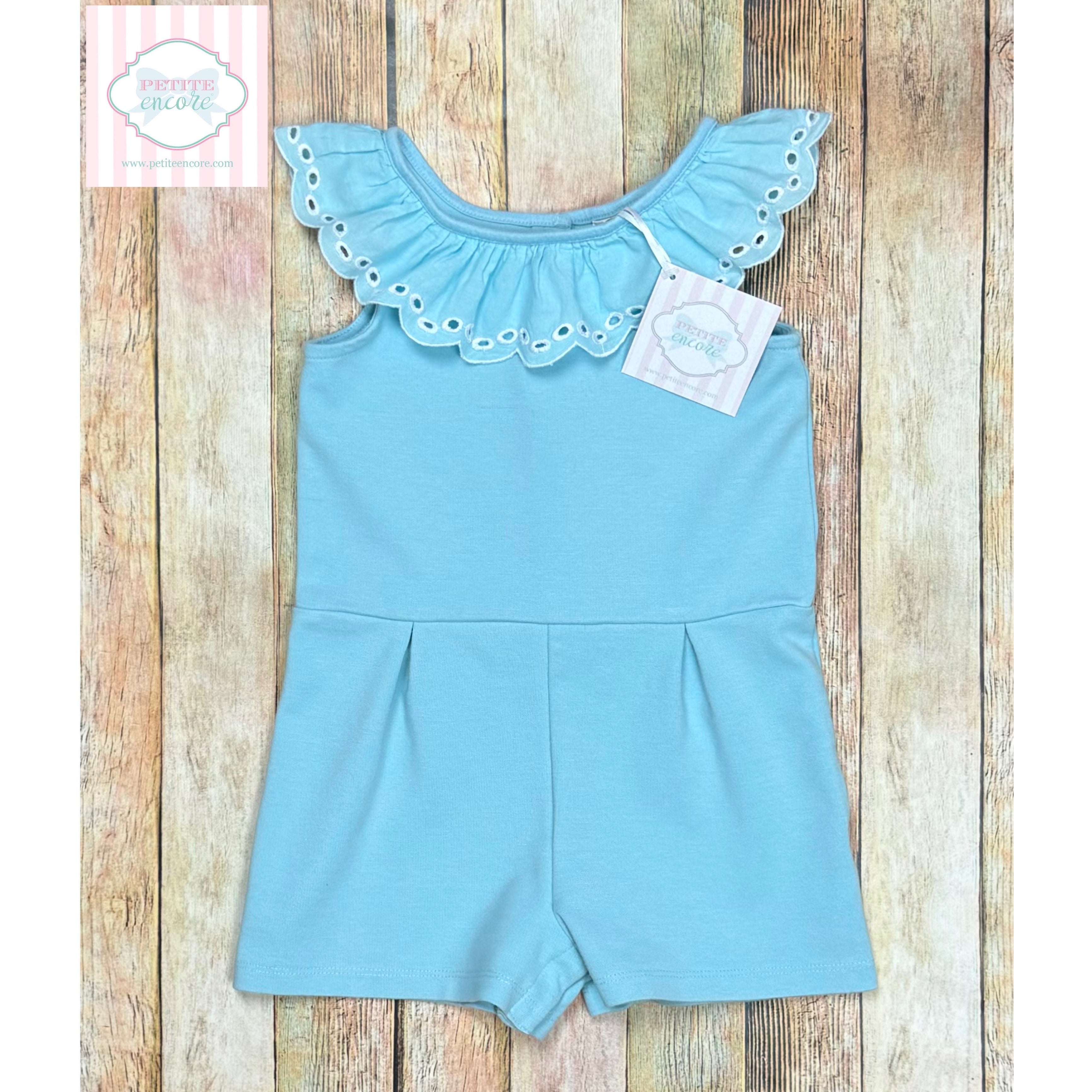 Barboteuse Smockée Janie & Jack Pour Bébé Fille - Taille 12-18 Mois - Bleue - Neuve Avec étiquette