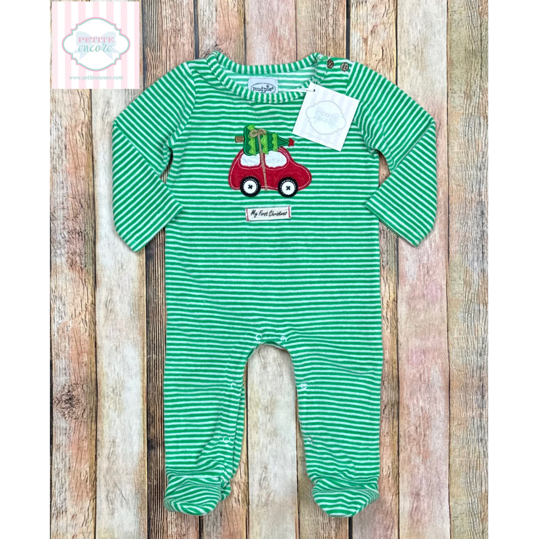 Mud Pie Christmas themed one piece 6-9m