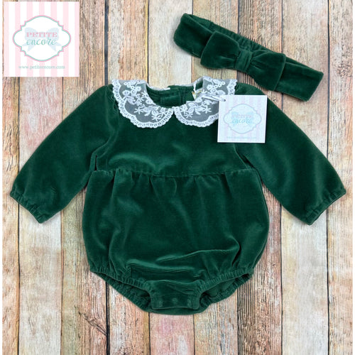 Little Me one piece with headband 6m