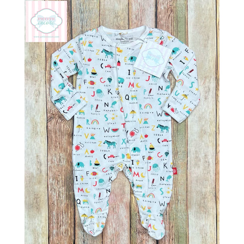 Magnetic Me alphabet themed one piece NB