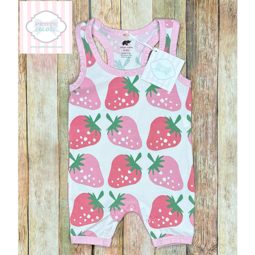 Monica & Andy strawberry one piece 6-9m