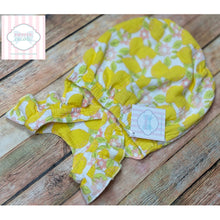 Lemon themed muslin one piece 9m