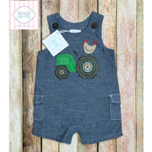 Mud Pie tractor themed one piece 6-9m