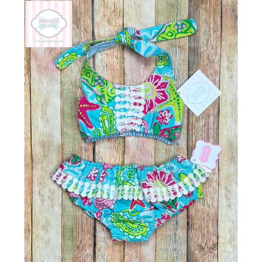 Mud Pie two piece swimsuit 2T/3T