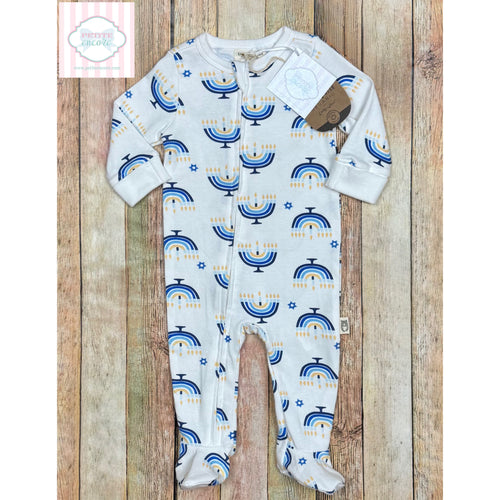 Rabbit Bear organic Menorah one piece 3-6m