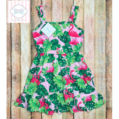 Janie and Jack flamingo themed dress 6