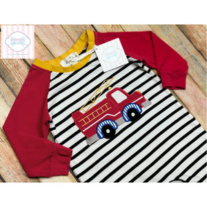 Fire truck themed one piece 18-24m