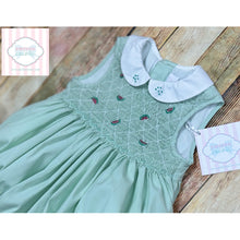 Antoinette, Paris watermelon themed smocked one piece 18m