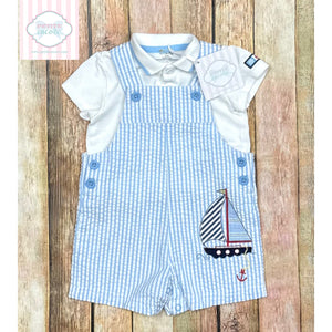 Little Me sailboat themed two piece 6m