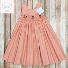 Puppy themed smocked dress 5