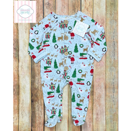 Mud Pie Christmas themed one piece 6-9m