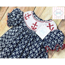 Royal Child nautical smocked dress 24m