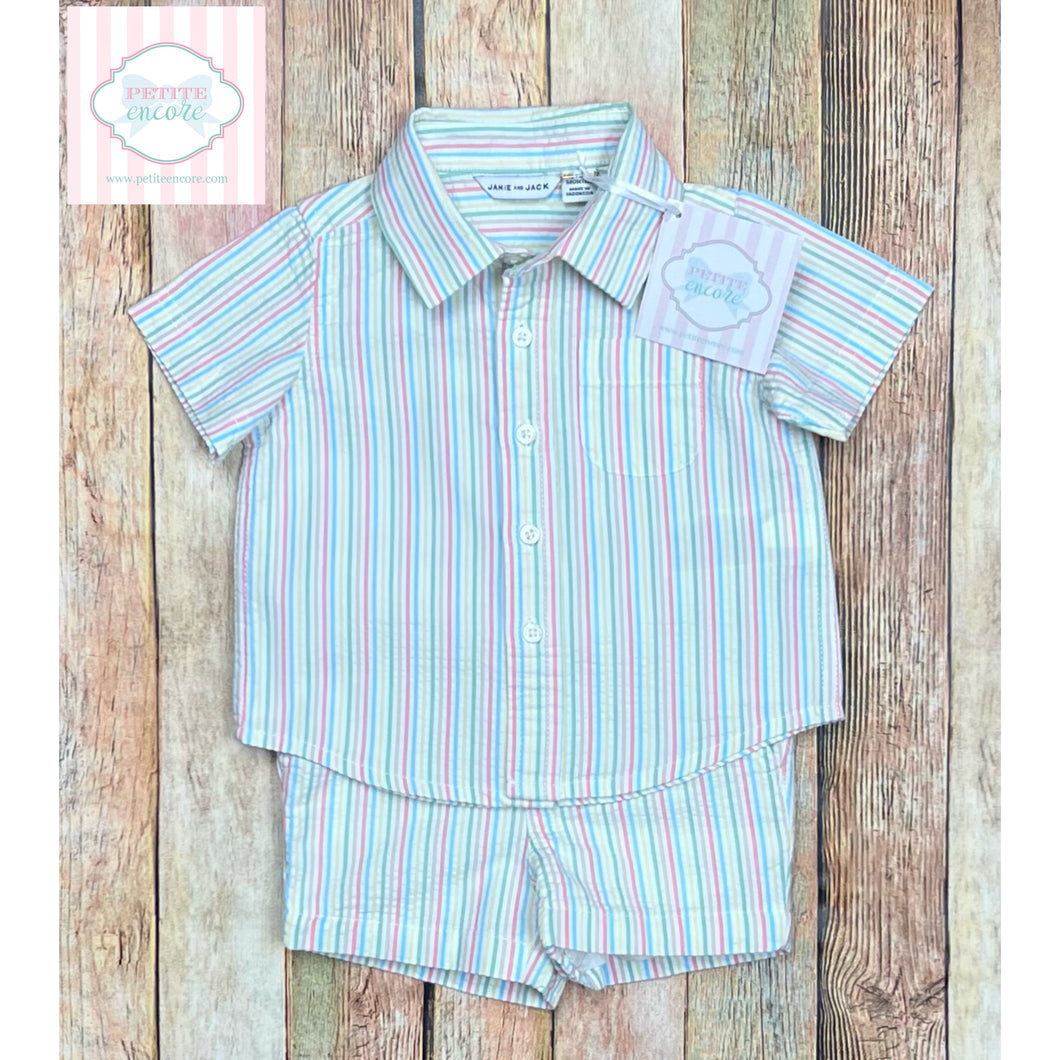 Janie and Jack two piece 3-6m