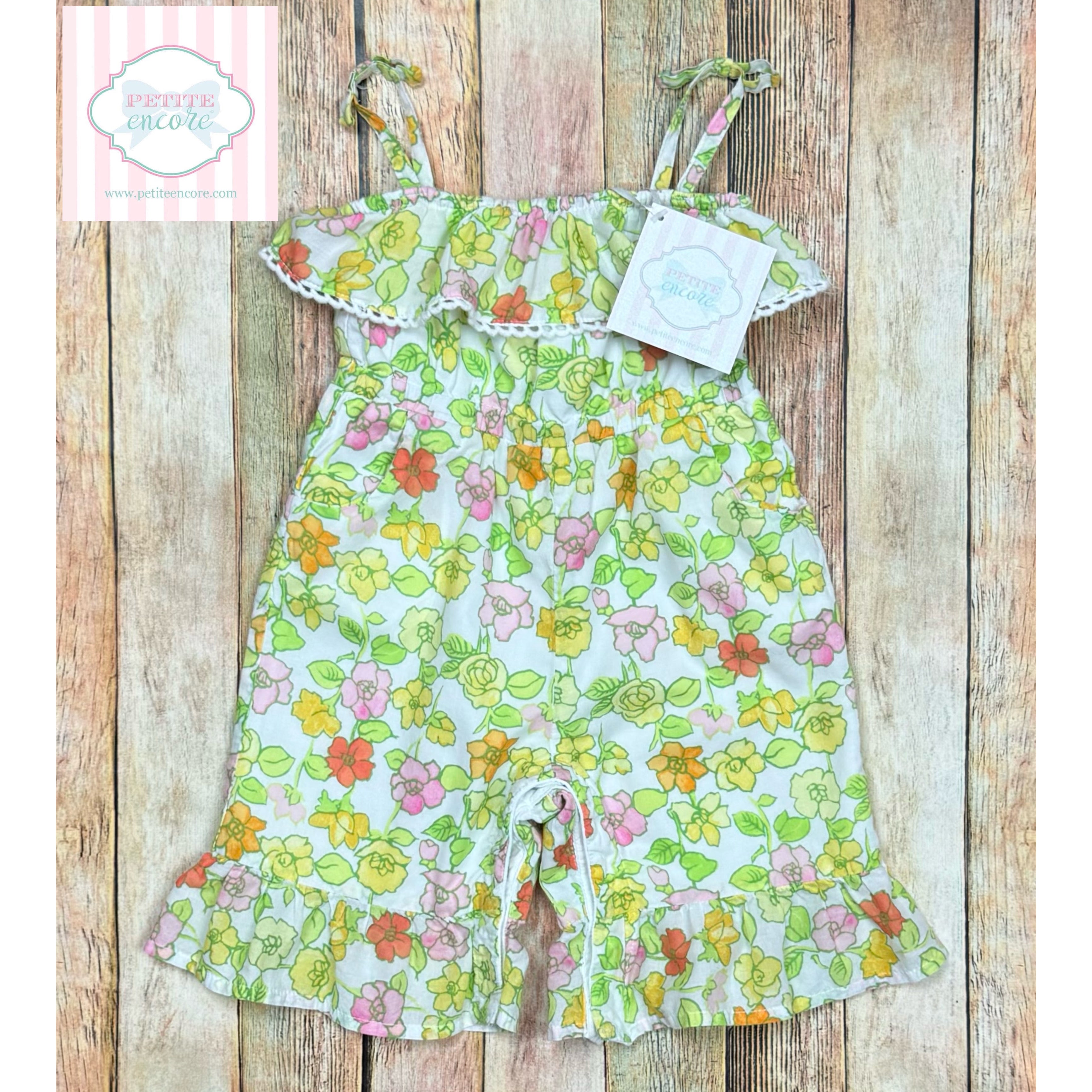 Janie and Jack floral one piece 6-12m – Petite Encore