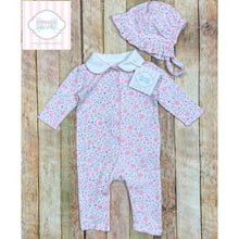 Trés Beau et Belle pima one piece with bonnet 0-3m