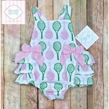 Mud Pie tennis themed one piece 3-6m