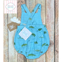 Angel Dear alligator themed sunsuit 0-3m