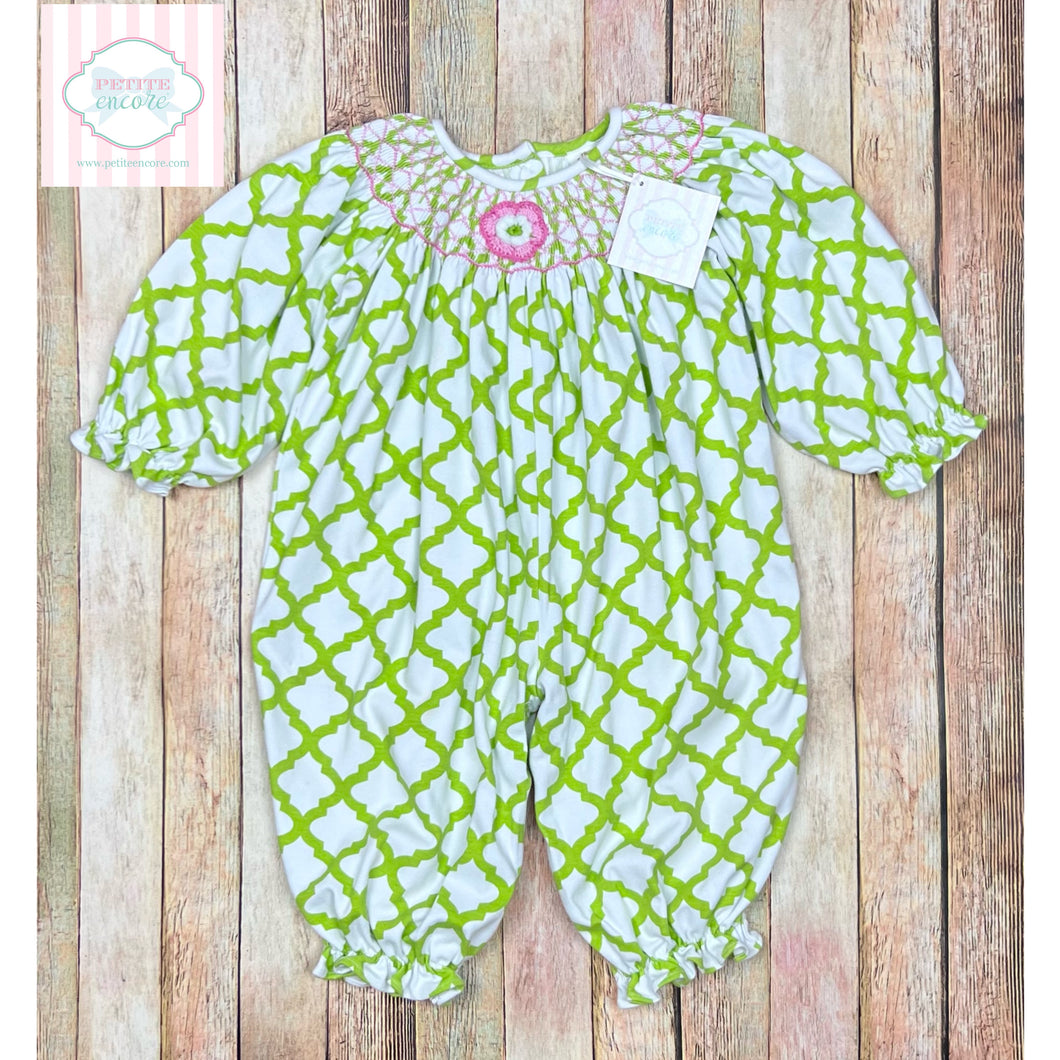 Zuccini smocked one piece 24m